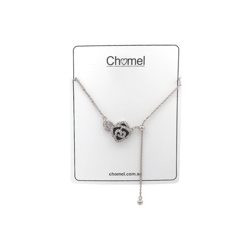Flower Cubic Zirconia Necklace - CHOMEL