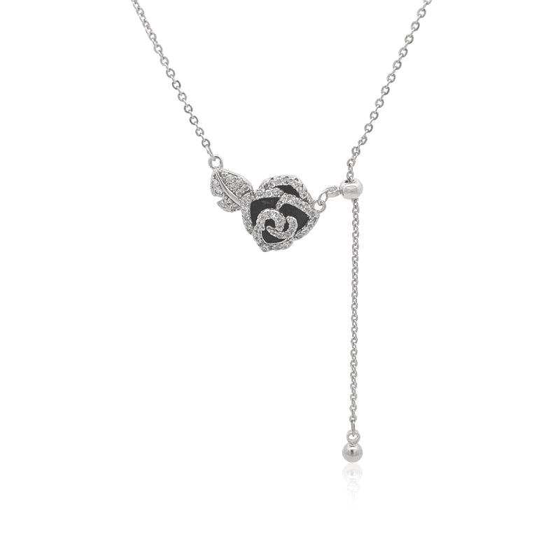 Flower Cubic Zirconia Necklace - CHOMEL