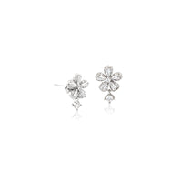 Flower Cubic Zirconia Earrings - CHOMEL