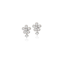 Flower Cubic Zirconia Earrings - CHOMEL