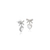 Ribbon Cubic Zirconia Earrings - CHOMEL