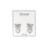 Ribbon Cubic Zirconia Earrings - CHOMEL