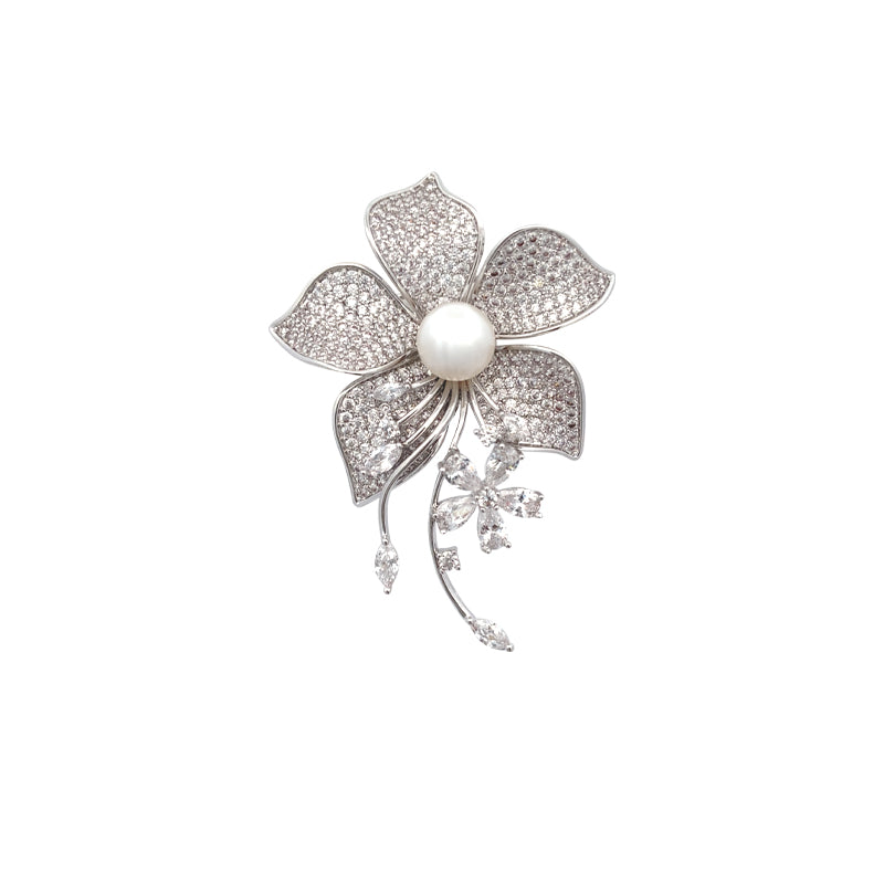 Flower Freshwater Pearl Brooch - CHOMEL