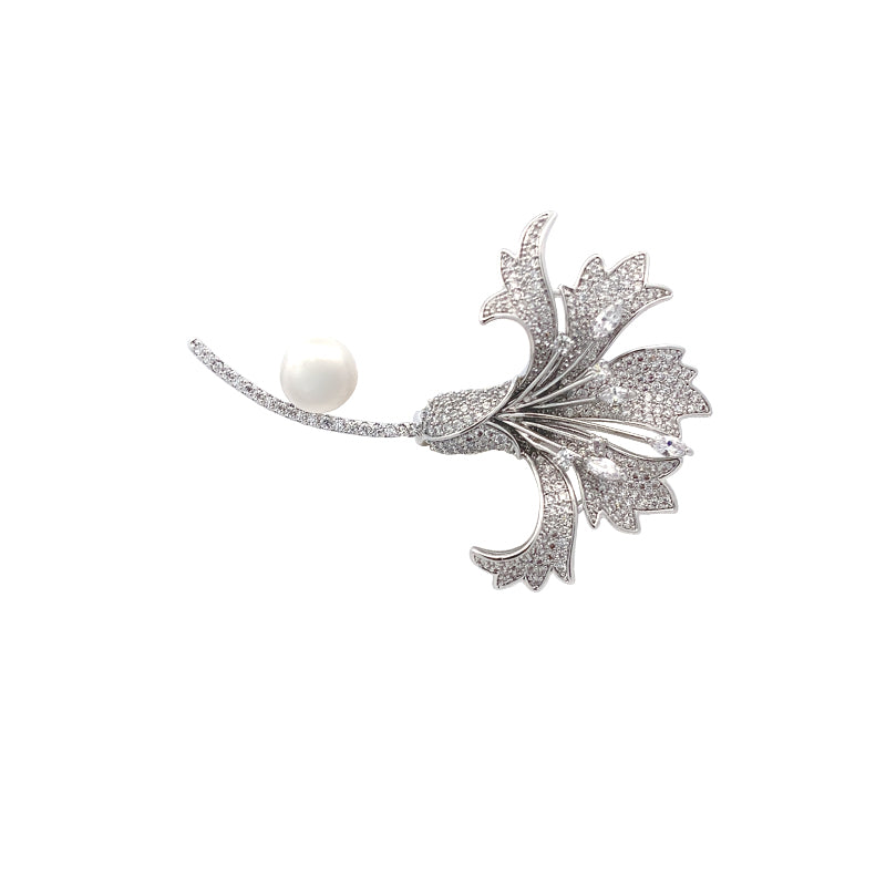 Flower Freshwater Pearl Brooch - CHOMEL