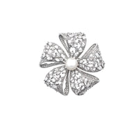 Petal Bow Freshwater Pearl Brooch - CHOMEL