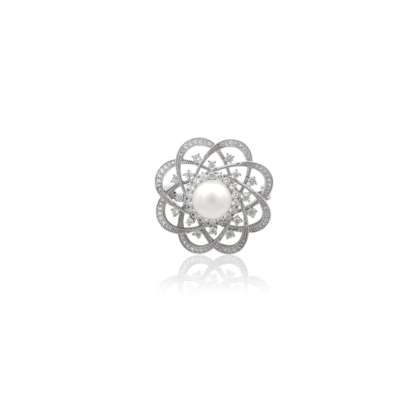 Flower Freshwater Pearl Brooch - CHOMEL