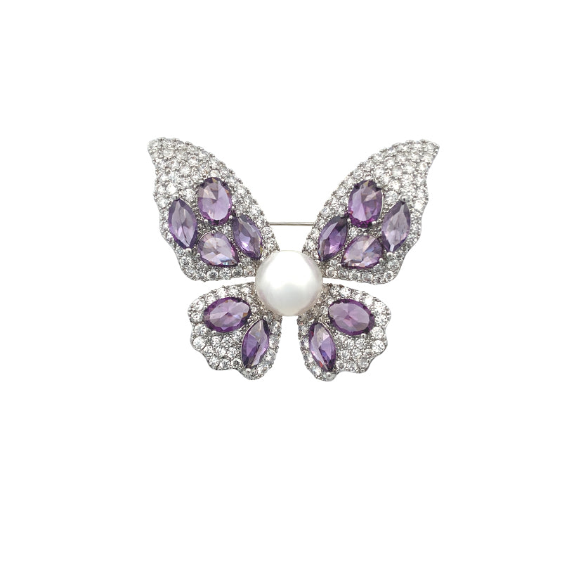 Butterfly Freshwater Pearl  Brooch - CHOMEL