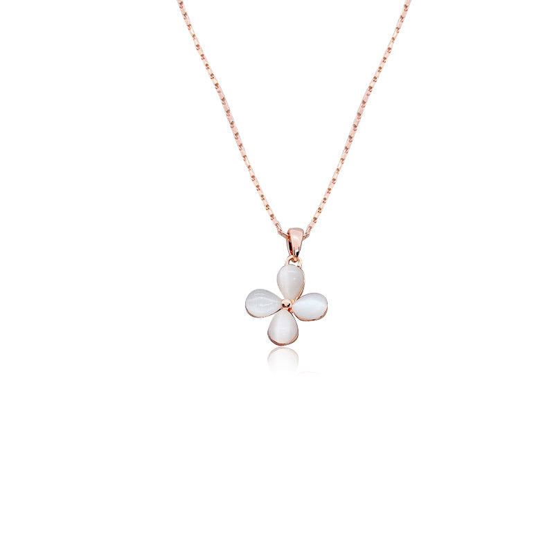 Flower Simulated Moonstone Necklace - CHOMEL
