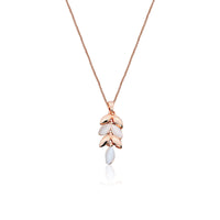 Simulated Moonstone Pendant Necklace - CHOMEL