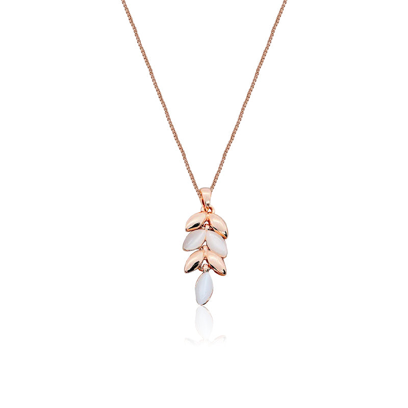Simulated Moonstone Pendant Necklace - CHOMEL