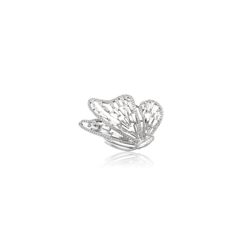 Butterfly Cubic Zirconia  Brooch - CHOMEL