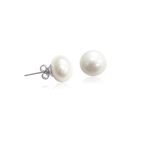 14-14.5mm Freshwater Pearl Stud Earrings side view