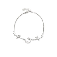 Moon & Star Cubic Zirconia Bracelet - CHOMEL