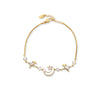 Moon & Star Cubic Zirconia Bracelet - CHOMEL