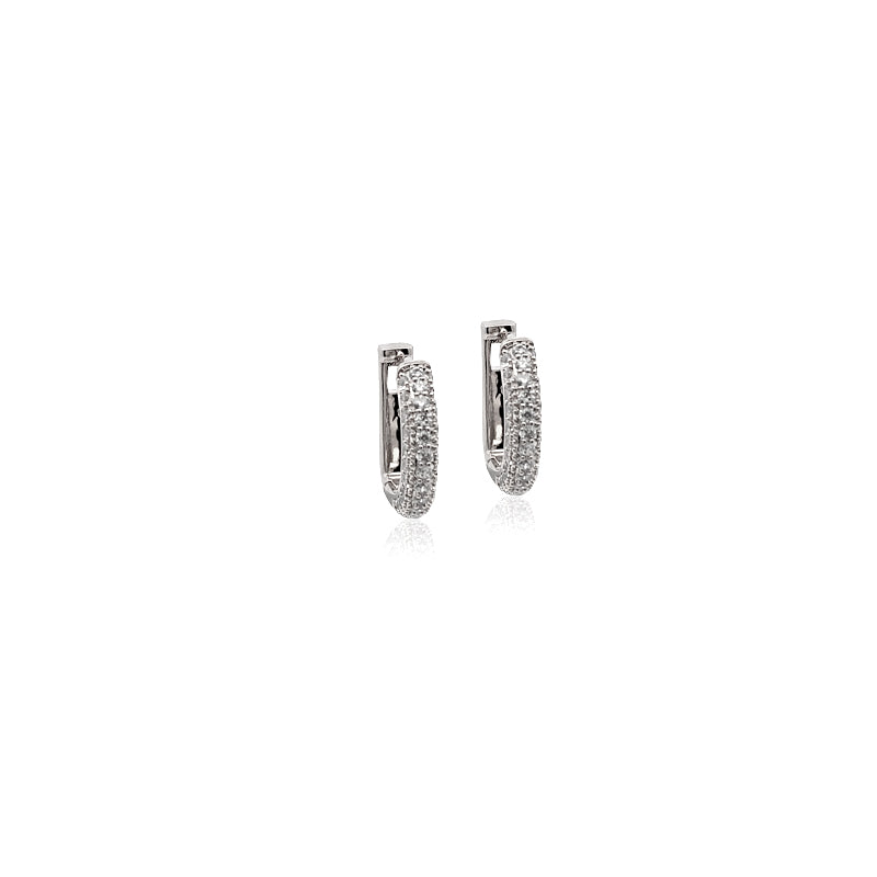 Cubic Zirconia Hoop Earrings - CHOMEL