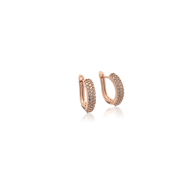 Cubic Zirconia Hoop Earrings - CHOMEL