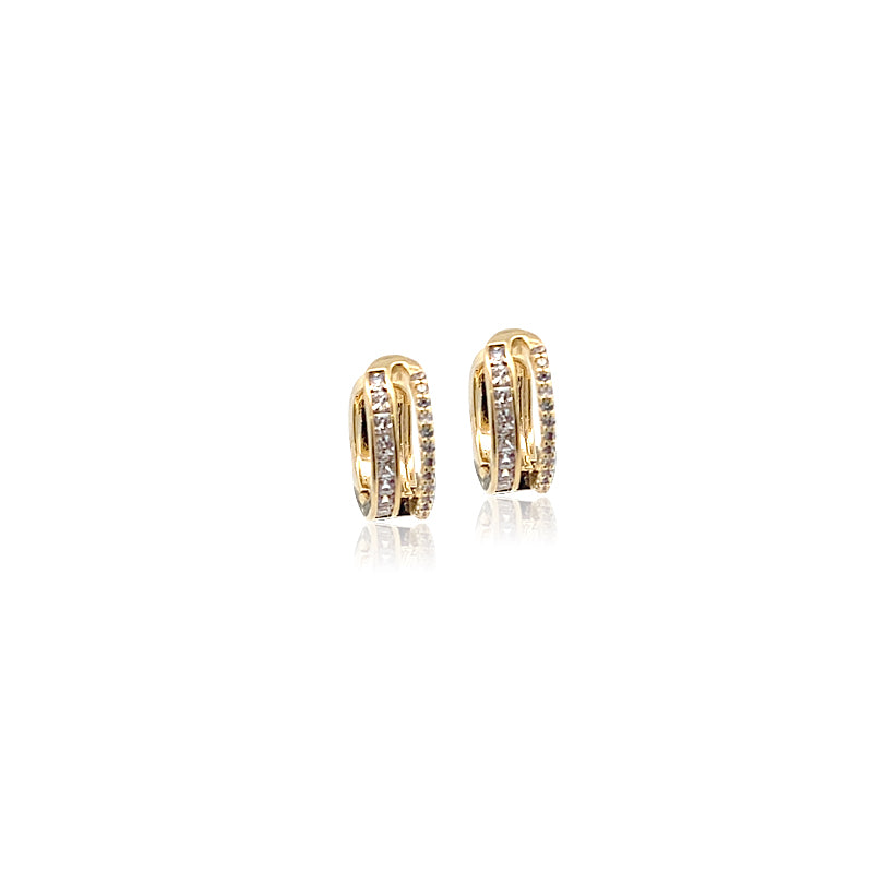 Cubic Zirconia Hoop Earrings - CHOMEL
