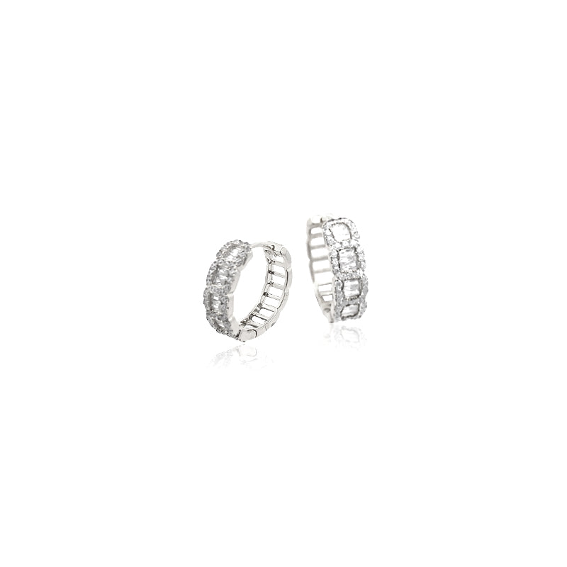 Cubic Zirconia Hoop Earrings - CHOMEL