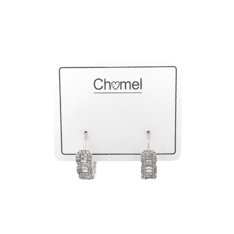 Cubic Zirconia Hoop Earrings - CHOMEL