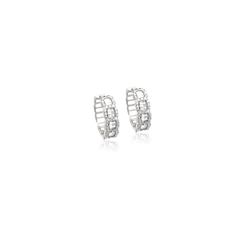 Cubic Zirconia Hoop Earrings - CHOMEL