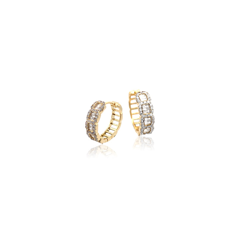 Cubic Zirconia Hoop Earrings - CHOMEL