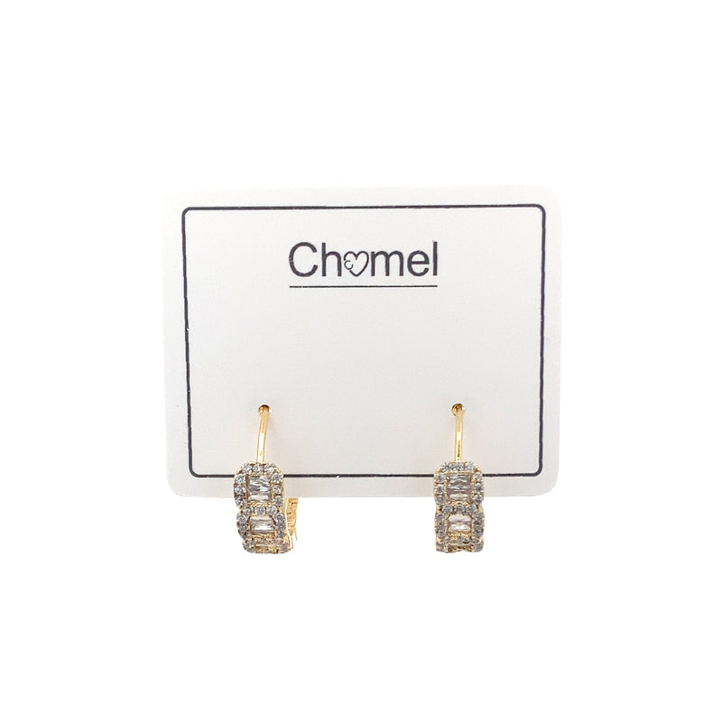 Cubic Zirconia Hoop Earrings - CHOMEL