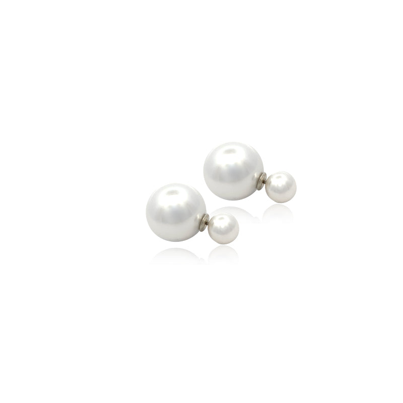 Double Pearl Stud Earrings - CHOMEL