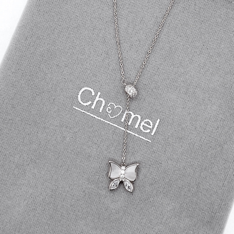 Butterfly Mother of Pearl Necklace - CHOMEL