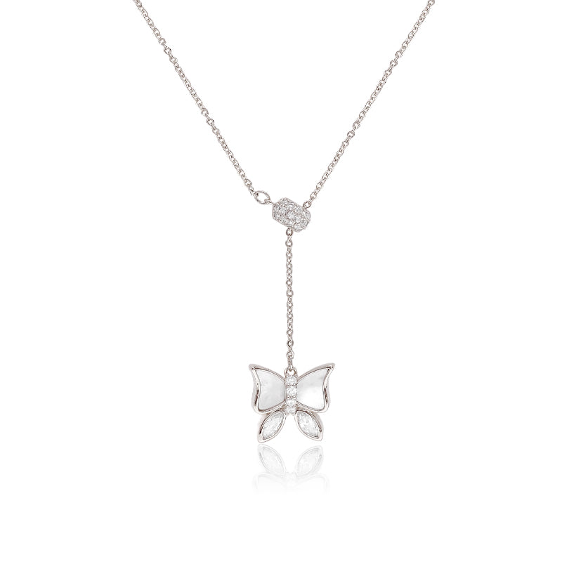 Butterfly Mother of Pearl Necklace - CHOMEL