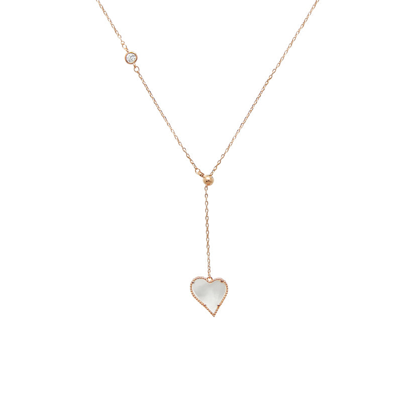 Heart Mother of Pearl Necklace - CHOMEL