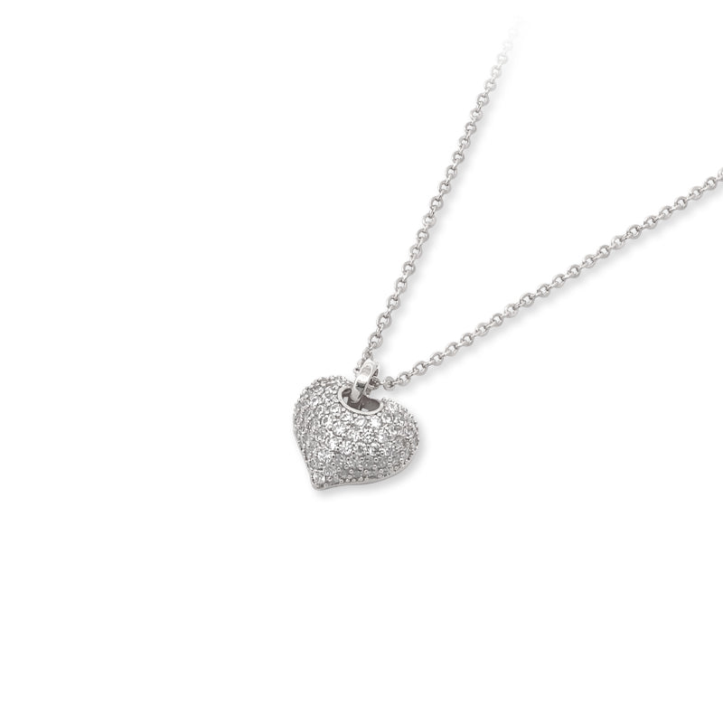 Heart Cubic Zirconia Necklace - CHOMEL
