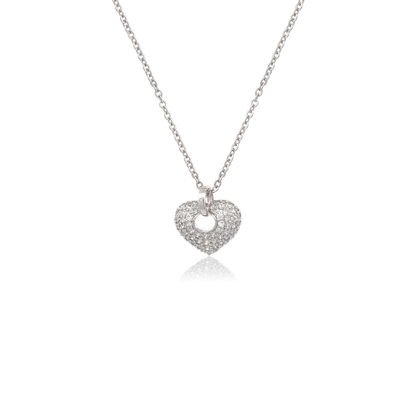 Heart Cubic Zirconia Necklace - CHOMEL