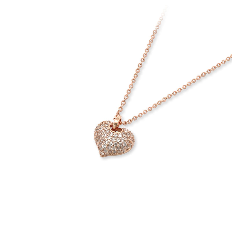Heart Cubic Zirconia Necklace - CHOMEL