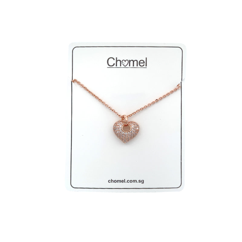 Heart Cubic Zirconia Necklace - CHOMEL