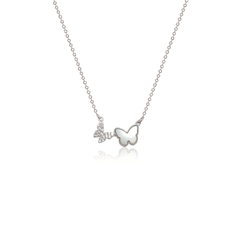 Butterfly Mother of Pearl Necklace - CHOMEL