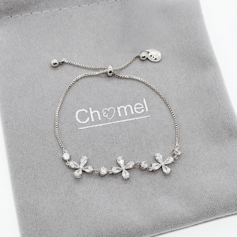 花立方氧化锆手链