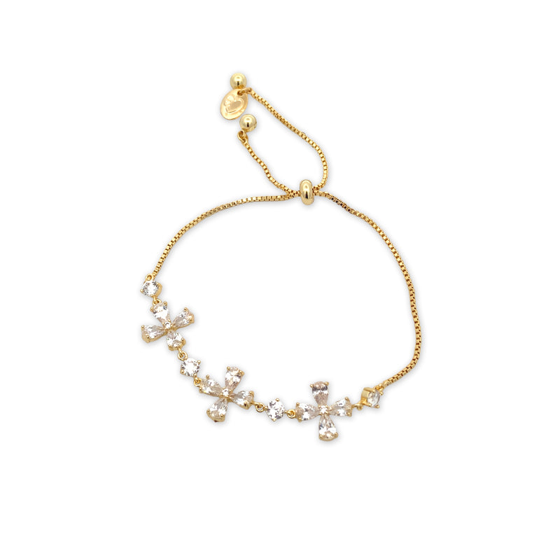 花立方氧化锆手链