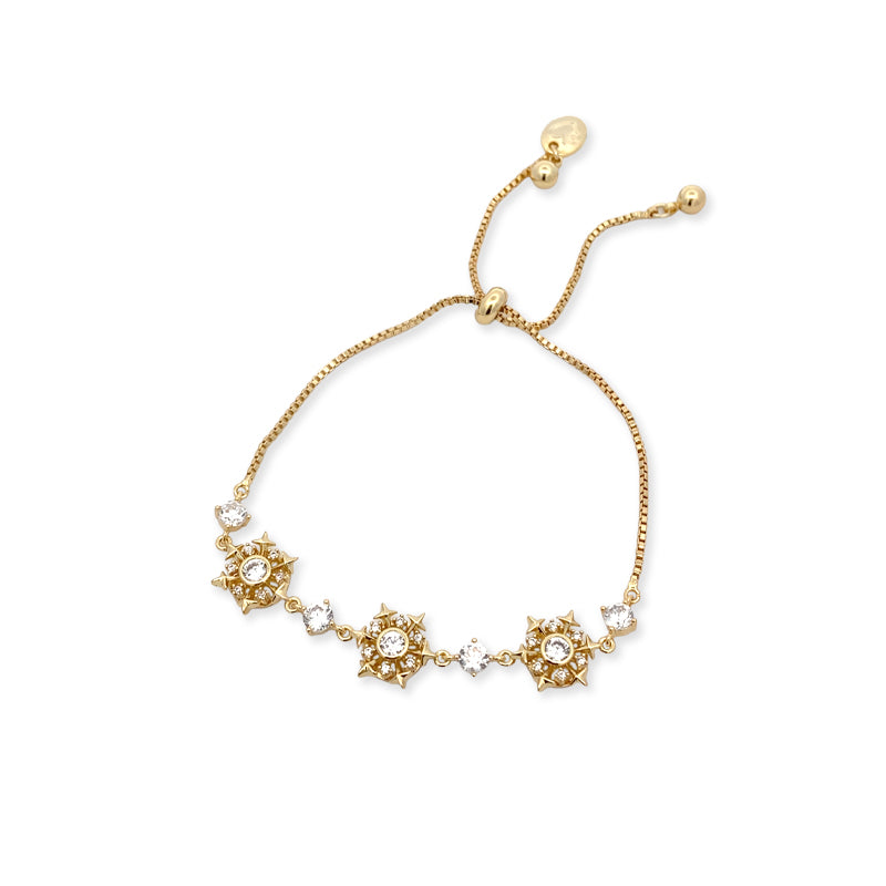 花立方氧化锆手链