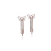 Ribbon Cubic Zirconia Earrings - CHOMEL