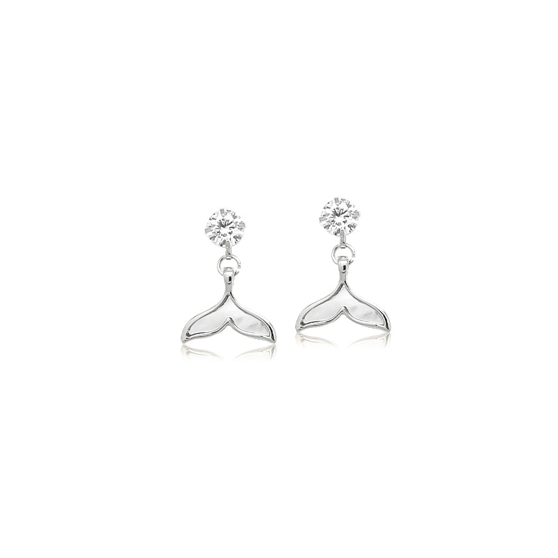 Mermaid Tail Mother of Pearl Earrings - CHOMEL