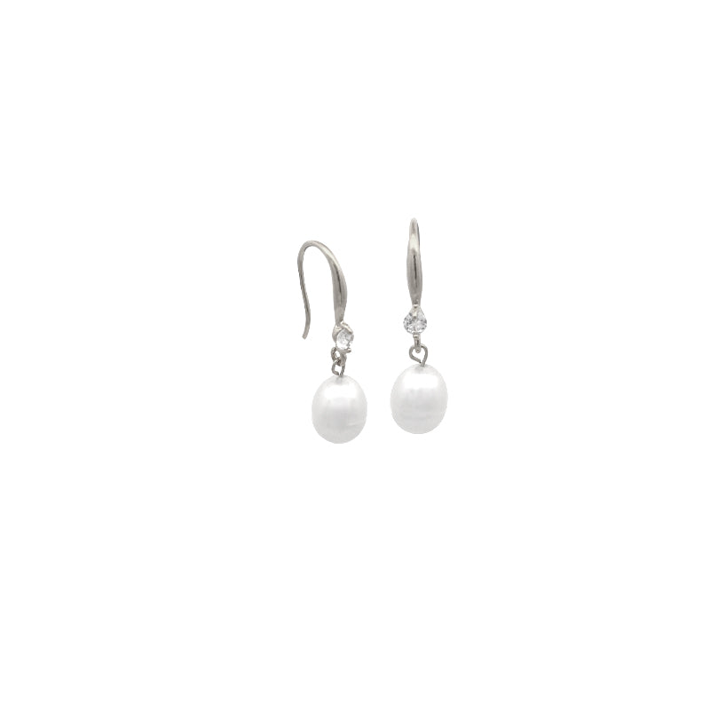 Freshwater Pearl & Cubic Zirconia Earrings - CHOMEL