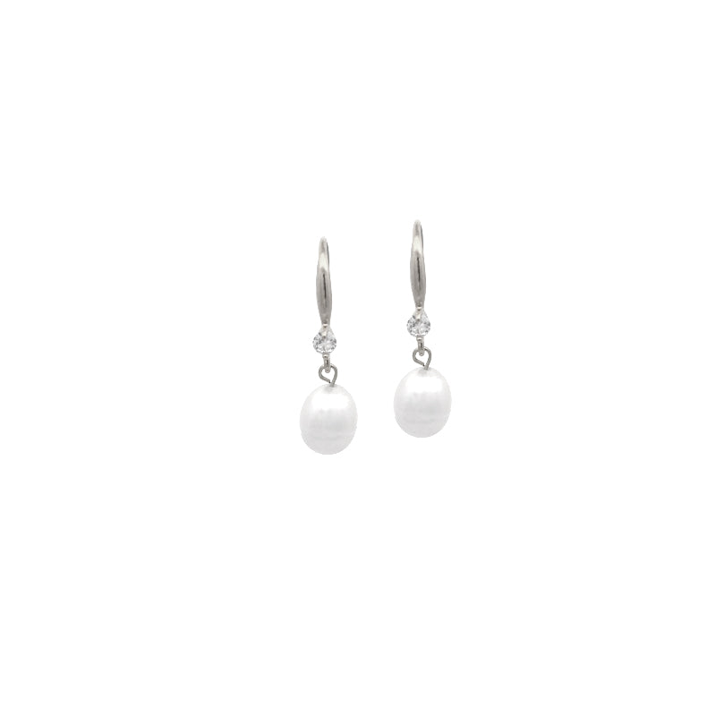 Freshwater Pearl & Cubic Zirconia Earrings - CHOMEL