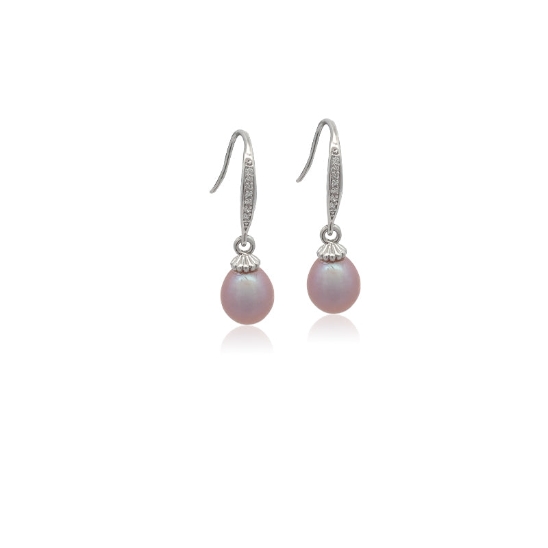 Freshwater Pearl & Cubic Zirconia Earrings - CHOMEL