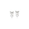 Ribbon Cubic Zirconia Earrings - CHOMEL