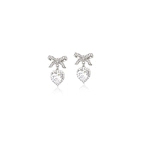 Ribbon Cubic Zirconia Earrings - CHOMEL