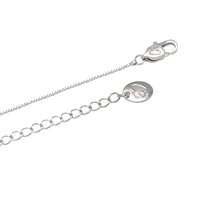 Peanut Cubic Zirconia Necklace with simulated pearl and rhodium plated finish