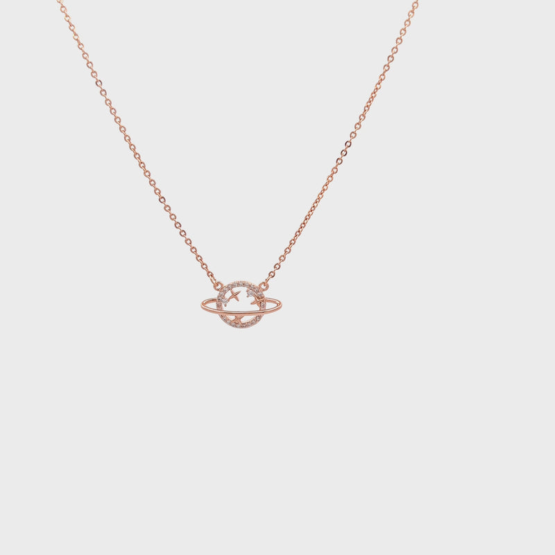 Planet Cubic Zirconia Necklace
