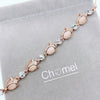 Flower Simulated Moonstone Bracelet.