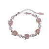 Flower Simulated Moonstone Bracelet.