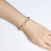 Flower Simulated Moonstone Bracelet.